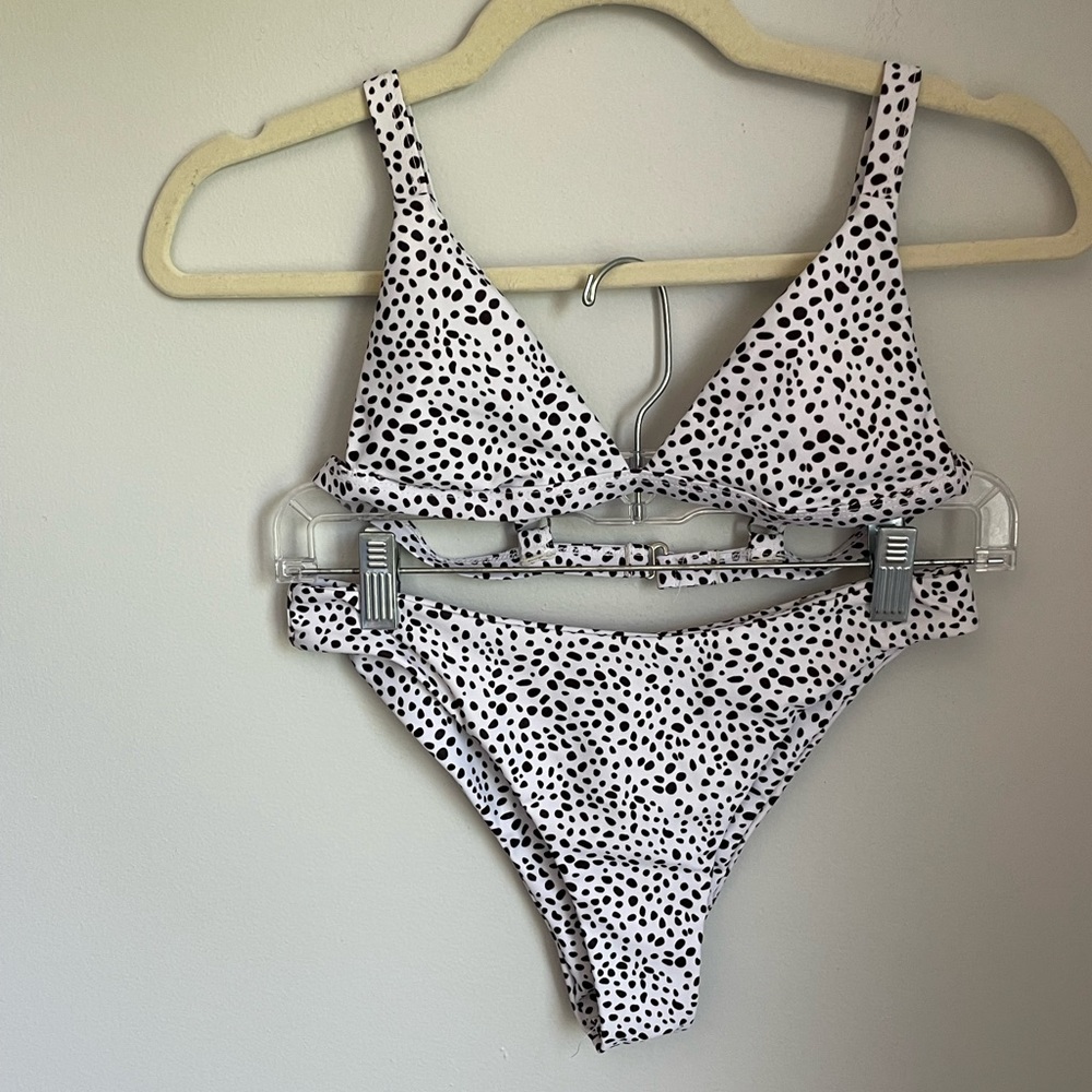 Black/White Spotted Bikini